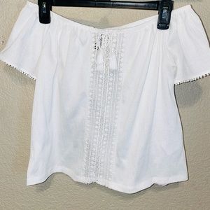H&M White Off-the-Shoulder Blouse